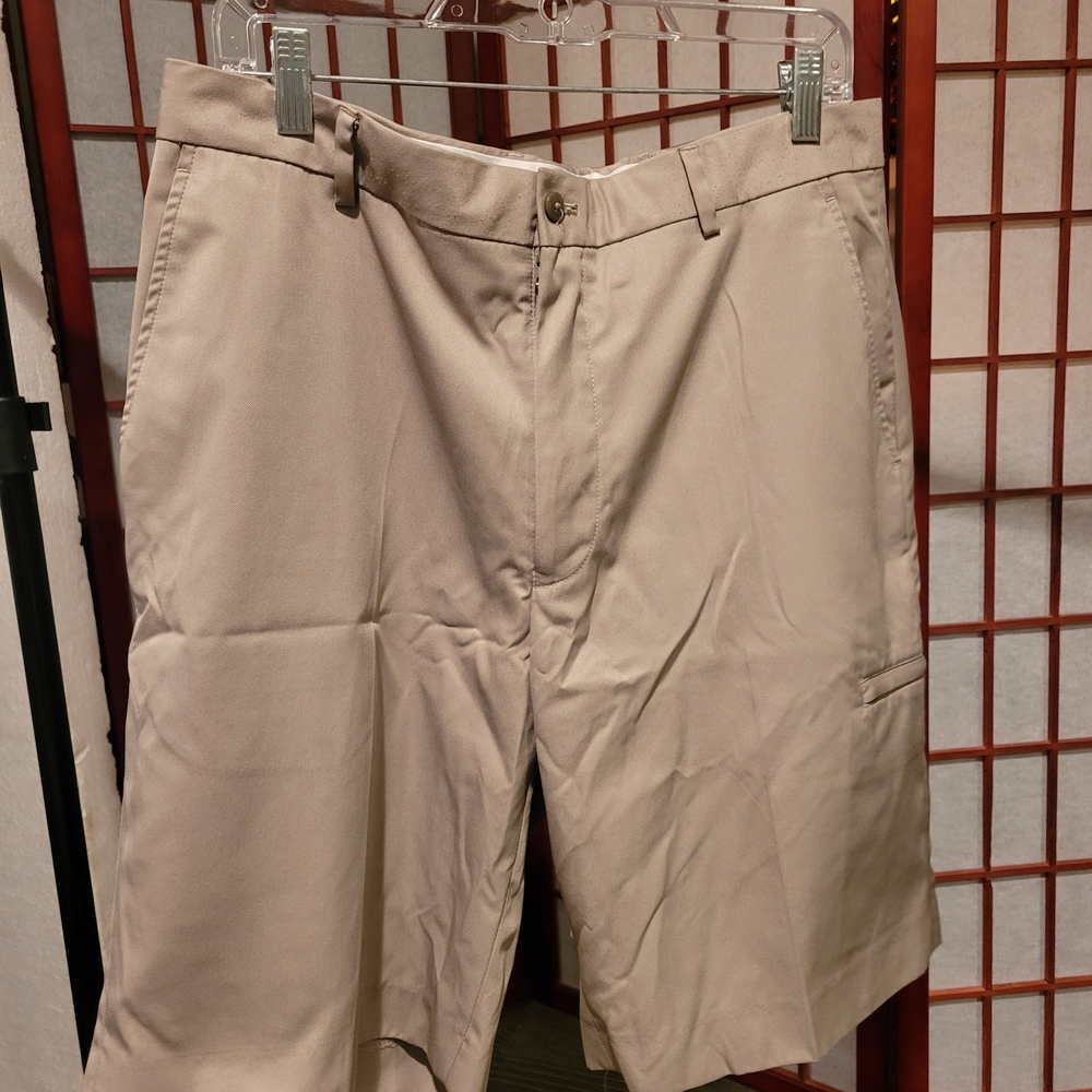 Alan Flusser Men's Beige Flat Front Shorts